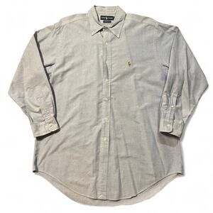Ralph Lauren Yarmouth Oxford Shirt Mens L Blue Button Down Cotton